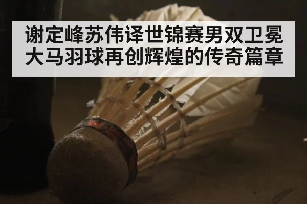 谢定峰苏伟译世锦赛男双卫冕大马羽球再创辉煌的传奇篇章
